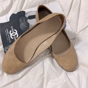 Gucci tan Bamboo ballet flats size 39 ( US 9)